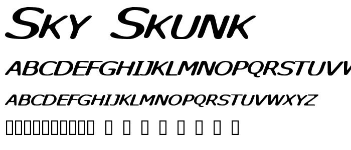 Sky Skunk font